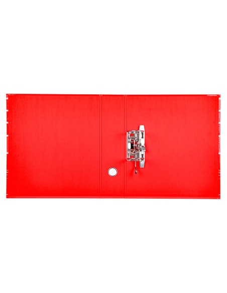 Archivador de palanca liderpapel a4 filing system forrado sin rado lomo 80mm rojocon caja y compresor metalico