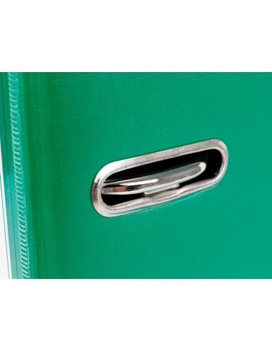 Archivador de palanca liderpapel a4 documenta forrado pvc con rado lomo 52mm verde compresor metalico