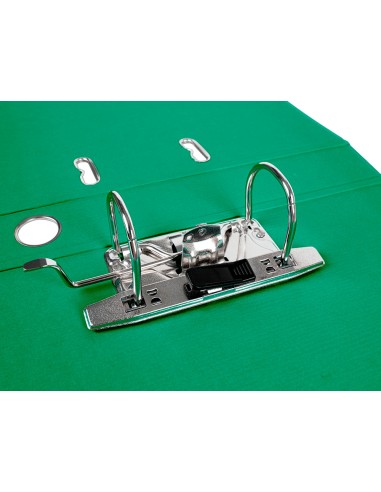 Archivador de palanca liderpapel a4 documenta forrado pvc con rado lomo 52mm verde compresor metalico