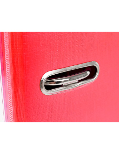 Archivador de palanca liderpapel a4 documenta forrado pvc con rado lomo 52mm rojo compresor metalico