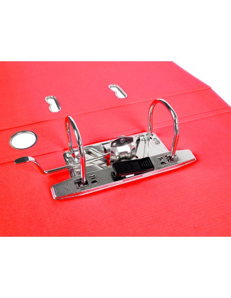 Archivador de palanca liderpapel a4 documenta forrado pvc con rado lomo 52mm rojo compresor metalico