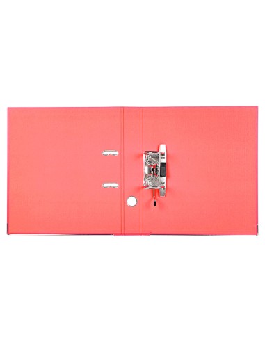 Archivador de palanca liderpapel a4 documenta forrado pvc con rado lomo 52mm rojo compresor metalico