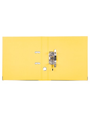 Archivador de palanca liderpapel a4 documenta forrado pvc con rado lomo 52mm amarillo compresor metalico