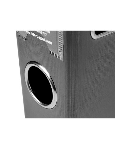 Archivador de palanca liderpapel a4 documenta forrado pvc con rado lomo 52mm negro compresor metalico