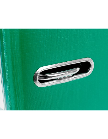 Archivador de palanca liderpapel a4 documenta forrado pvc con rado lomo 75mm verde compresor metalico