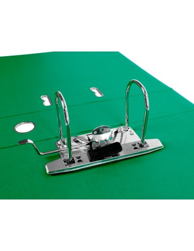 Archivador de palanca liderpapel a4 documenta forrado pvc con rado lomo 75mm verde compresor metalico