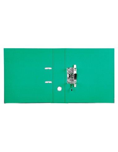 Archivador de palanca liderpapel a4 documenta forrado pvc con rado lomo 75mm verde compresor metalico