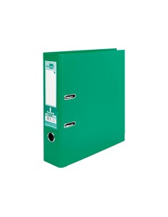 Archivador de palanca liderpapel a4 documenta forrado pvc con rado lomo 75mm verde compresor metalico