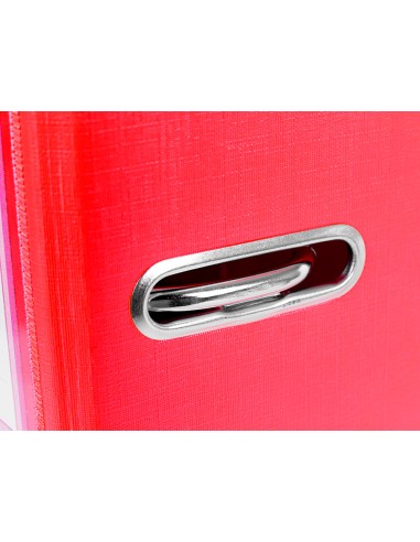 Archivador de palanca liderpapel a4 documenta forrado pvc con rado lomo 75mm rojo compresor metalico