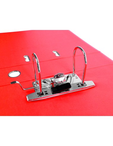 Archivador de palanca liderpapel a4 documenta forrado pvc con rado lomo 75mm rojo compresor metalico