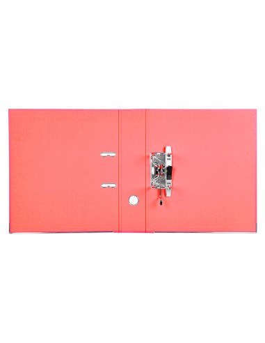 Archivador de palanca liderpapel a4 documenta forrado pvc con rado lomo 75mm rojo compresor metalico