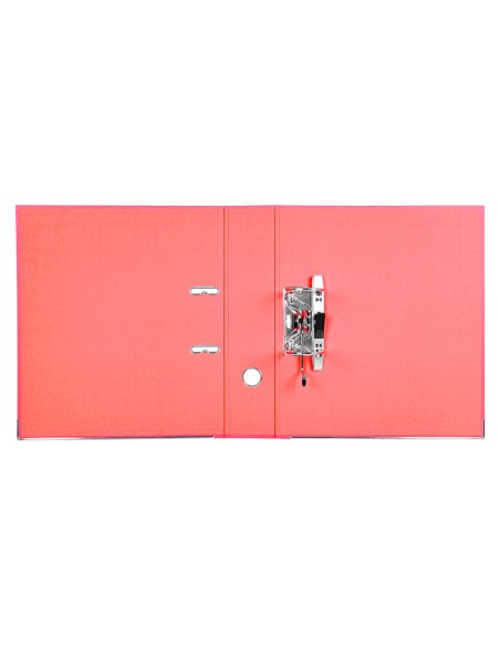 Archivador de palanca liderpapel a4 documenta forrado pvc con rado lomo 75mm rojo compresor metalico