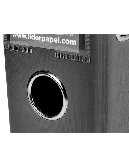 Archivador de palanca liderpapel a4 documenta forrado pvc con rado lomo 75mm negro compresor metalico