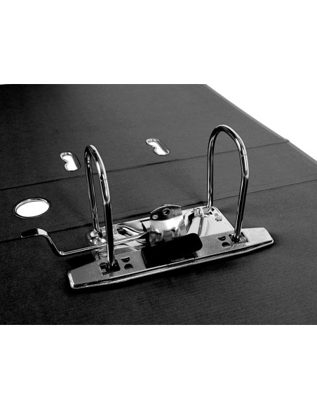 Archivador de palanca liderpapel a4 documenta forrado pvc con rado lomo 75mm negro compresor metalico