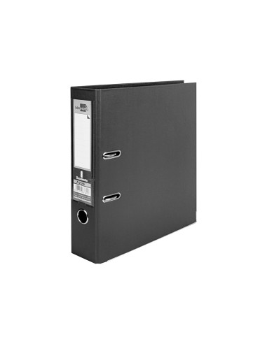 Archivador de palanca liderpapel a4 documenta forrado pvc con rado lomo 75mm negro compresor metalico