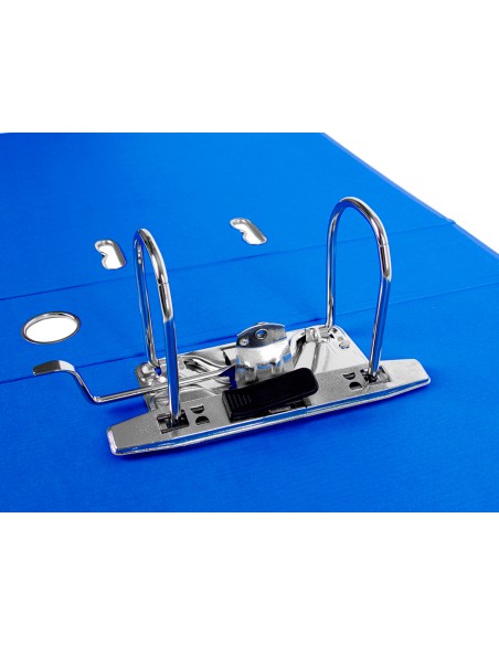 Archivador de palanca liderpapel a4 documenta forrado pvc con rado lomo 75mm azul compresor metalico