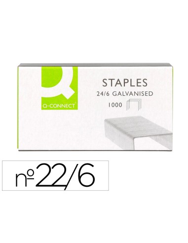 Grapas q connect nº 22 6 24 6 galvanizadas caja de 1000 unidades