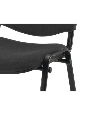 Silla apilable q connect brazos cortos tapizada sin ruedas 910mm alto 460mm largo 440mm profundidad negra