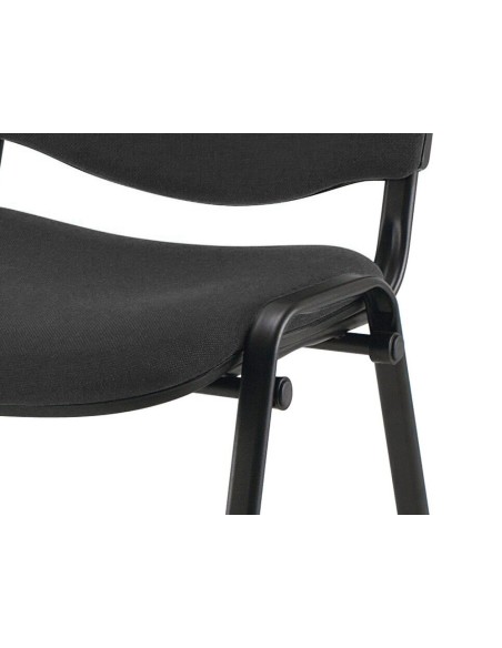 Silla apilable q connect brazos cortos tapizada sin ruedas 910mm alto 460mm largo 440mm profundidad negra Silla apilable q connect brazos cortos tapizada sin ruedas 910mm alto 460mm largo 440mm profundidad negra