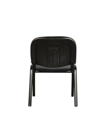 Silla apilable q connect brazos cortos tapizada sin ruedas 910mm alto 460mm largo 440mm profundidad negra