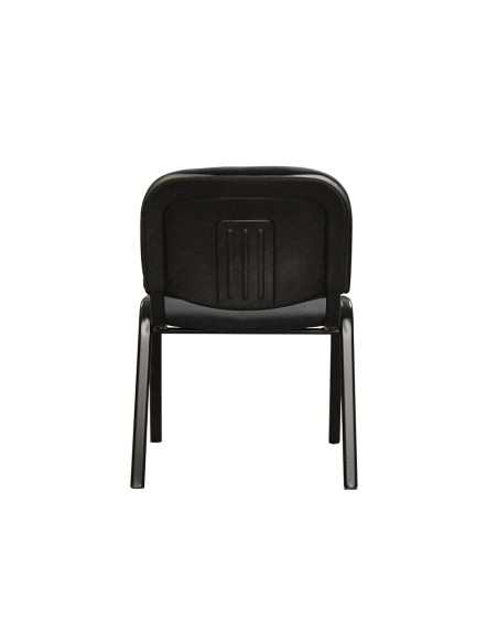 Silla apilable q connect brazos cortos tapizada sin ruedas 910mm alto 460mm largo 440mm profundidad negra Silla apilable q connect brazos cortos tapizada sin ruedas 910mm alto 460mm largo 440mm profundidad negra