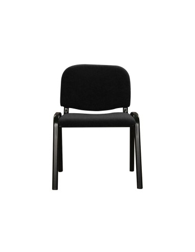 Silla apilable q connect brazos cortos tapizada sin ruedas 910mm alto 460mm largo 440mm profundidad negra