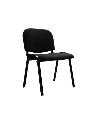 Silla apilable q connect brazos cortos tapizada sin ruedas 910mm alto 460mm largo 440mm profundidad negra