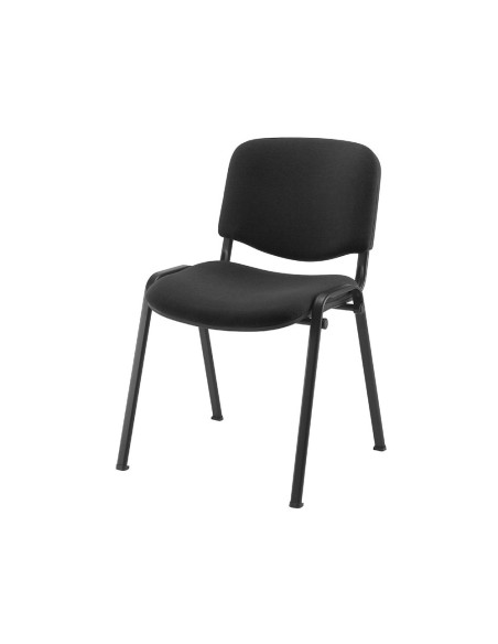 Silla apilable q connect brazos cortos tapizada sin ruedas 910mm alto 460mm largo 440mm profundidad negra Silla apilable q connect brazos cortos tapizada sin ruedas 910mm alto 460mm largo 440mm profundidad negra