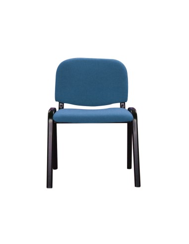 Silla apilable q connect brazos cortos tapizada sin ruedas 910 mm alto 460mm largo440 mm profundidad azul