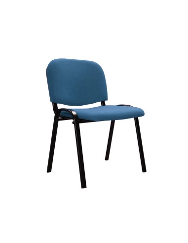 Silla apilable q connect brazos cortos tapizada sin ruedas 910 mm alto 460mm largo440 mm profundidad azul