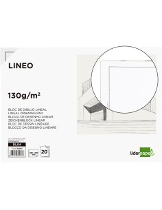Bloc dibujo liderpapel lineal encolado 230x325mm 20 hojas 130 gr m2 sin recuadro