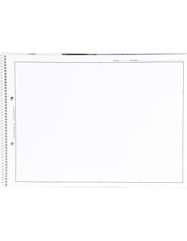 Bloc dibujo liderpapel lineal espiral 230x325mm 20 hojas 130gr m2 con recuadro 2 taladros perforado