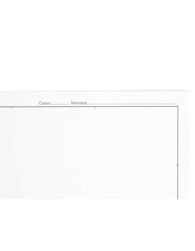 Bloc dibujo liderpapel escolar espiral 230x325mm 20 hojas 90 gr m2 con recuadro