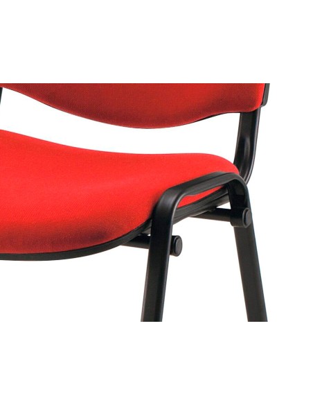 Silla apilable q connect brazos cortos tapizada sin rueds 910 mm alto 460 mm largo440 mm profundidad roja Silla apilable q connect brazos cortos tapizada sin rueds 910 mm alto 460 mm largo440 mm profundidad roja