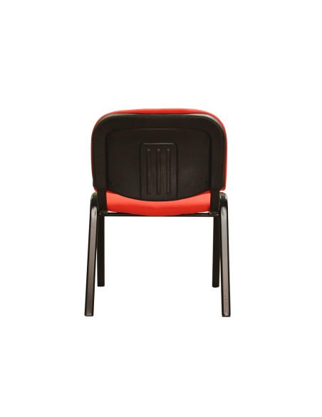 Silla apilable q connect brazos cortos tapizada sin rueds 910 mm alto 460 mm largo440 mm profundidad roja Silla apilable q connect brazos cortos tapizada sin rueds 910 mm alto 460 mm largo440 mm profundidad roja
