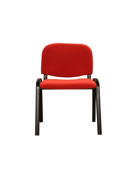 Silla apilable q connect brazos cortos tapizada sin rueds 910 mm alto 460 mm largo440 mm profundidad roja Silla apilable q connect brazos cortos tapizada sin rueds 910 mm alto 460 mm largo440 mm profundidad roja