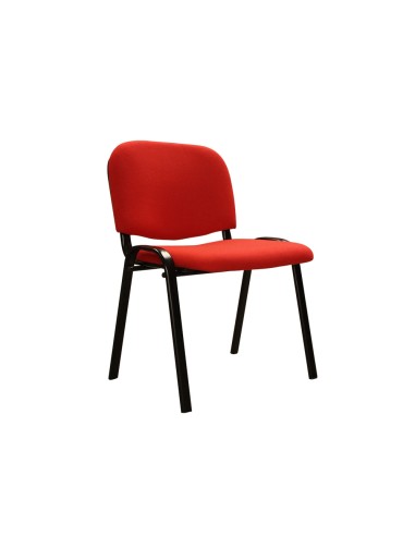 Silla apilable q connect brazos cortos tapizada sin rueds 910 mm alto 460 mm largo440 mm profundidad roja