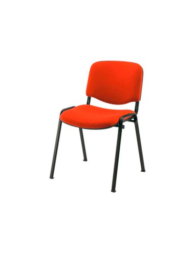 Silla apilable q connect brazos cortos tapizada sin rueds 910 mm alto 460 mm largo440 mm profundidad roja