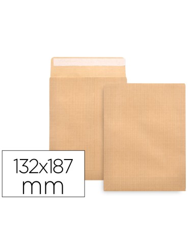 Sobre liderpapel bolsa n4 kraft salarios 132x187 mm tira de silicona caja de 500 unidades