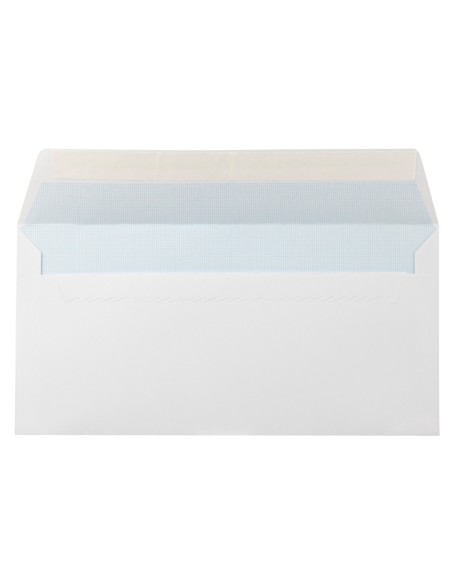 Sobre liderpapel n9 blanco comercial normalizado 120x176mm tira de silicona caja de 500 unidades