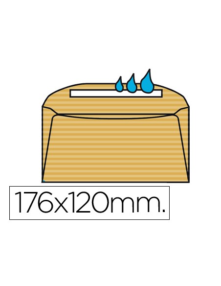 Sobre liderpapel n8 crema comercial normalizado 120x176mm engomado caja de 500 unidades