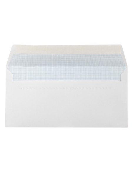 Sobre liderpapel n5 blanco americano 115x225mm tira de silicona open system caja de 500 unidades