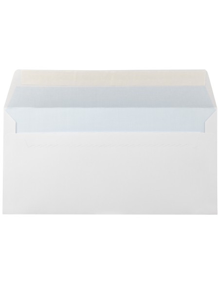 Sobre liderpapel n5 blanco americano 115x225mm tira de silicona open system caja de 500 unidades