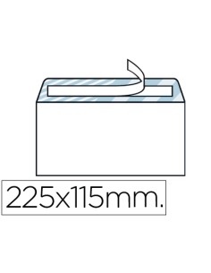 Sobre liderpapel n5 blanco americano 115x225mm tira de silicona open system caja de 500 unidades
