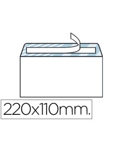 Sobre liderpapel n2 blanco din americano 110x220mm tira de silicona open system caja de 500 unidades