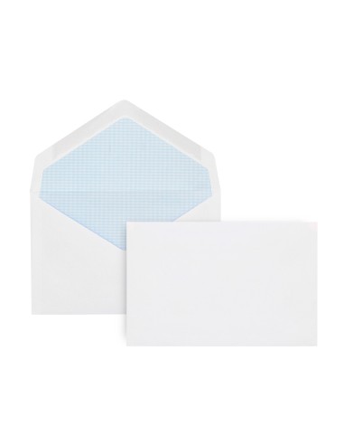Sobre liderpapel n1 blanco minimo normalizado 90x140mm engomado solapa de pico caja de 500 unidades