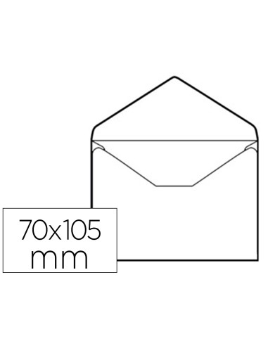 Sobre liderpapel n0 blanco tarjeta de visita 70x105mm engomado caja de 100 unidades