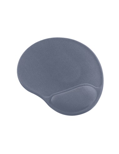 Alfombrilla para raton q connect con reposamunecas ergonomica de gel gris oscuro 262x225x25 mm