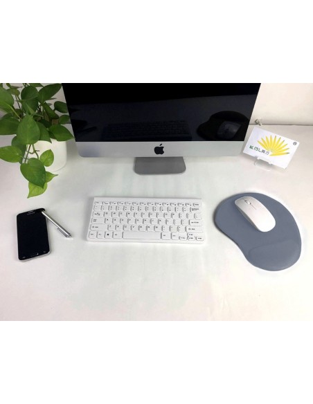 Alfombrilla para raton q connect con reposamunecas ergonomica de gel gris oscuro 262x225x25 mm