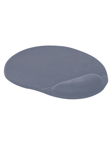 Alfombrilla para raton q connect con reposamunecas ergonomica de gel gris oscuro 262x225x25 mm